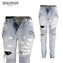バルマン BALMAIN メンズ パンツ ボトムス デニム スキニー ダメージ・ウォッシュド加工スキニーデニムパンツ DENIM W8H9204 T139 15...