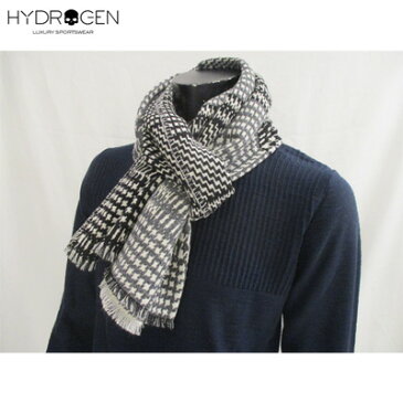 【送料無料】 2018年秋冬新作ハイドロゲン(HYDROGEN) ユニセックス 男女兼用 スカーフ パッチワーク ウール チェック ギフト最適 千鳥柄 マフラー クリスマスプレゼント プレゼント プレゼント最適 ブラック ホワイト 233106 B89 【楽ギフ_包装】【smtb-tk】 81A
