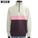 エムエスジーエム MSGM メンズ トップス スウェット トレーナー ロゴ ハーフジップ・カラーブロック・首後ろ部分MSGMロゴ入りスウェットシャツ マルチカラ...