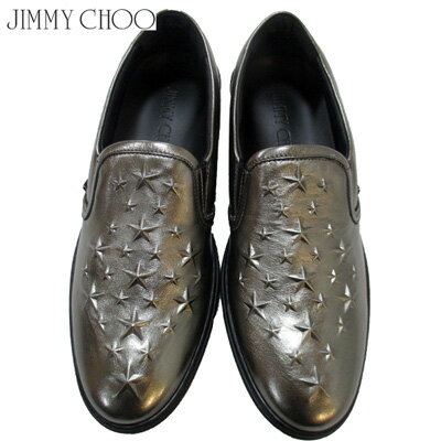 ジミーチュウ Jimmy Choo メンズ 靴 スニーカー ローカット スリッポン ロゴ・スタッズ付きスリッポン メタリック ガンメタル ナッパレザー グローブ GROVE EBN GUNMETAL 81A (R93960)【送料無料】【smtb-TK】