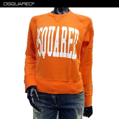 ディースクエアード DSQUARED2 レディース トップス スウェット トレーナー ロゴ DSQUARED2ビッグロゴプリント付スウェット オレンジ 72GP044 25034 039 (R26800)【送料無料】【smtb-TK】