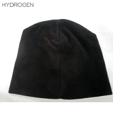 ハイドロゲン HYDROGEN メンズ 帽子 パイル地ワッペン付きニット帽 ブラック フリース生地 ニットキャップ 黒 花ワッペン B00008 007 32002301 DB12A (R9900)