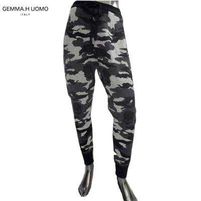 ジャンマアッカウォモ GEMMA-HUOMO メンズ パンツ ボトムス ジョガーパンツ セットアップ可(トップス別売り) ジャカード編みイージーパンツ 迷彩 カ...