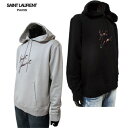 サンローランパリ SAINT LAURENT PARIS メンズ トップス パーカー フーディー ロゴ 2color ユニセックス可 ダメージ加工・マルチカラー...