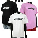 エムエスジーエム MSGM メンズ トップス Tシャツ 半袖 ロゴ 3color 逆さラバーロゴプリント入りTシャツ ホワイト/ピンク/ブラック 2640MM1...