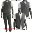 ハイドロゲン HYDROGEN メンズ トップス ベスト ジレ セットアップ着用可(ボトムス別売り) グレンチェックベスト 灰色 240H12 482 (R49...
