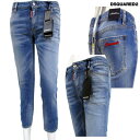 ディースクエアード DSQUARED2 レディース パンツ ボトムス デニム CROPPED TWIGGY JEANS DSQUARED2ロゴ付スキニーパンツ インディゴ S75LB0116 S30595 470 91S (R79800)【送料無料】 【smtb-TK】