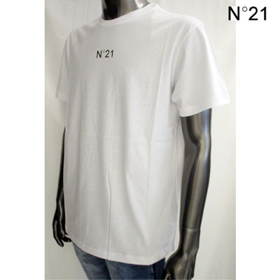 ヌメロヴェントゥーノ N°21 メンズ トップス Tシャツ 半袖 ロゴ 3color フロントスモールロゴ入りTシャツ 白/黒/灰色 F026 6332 1101/9000/8939 91A (R16800)【送料無料】 【smtb-TK】
