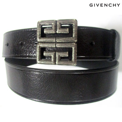 ジバンシー GIVENCHY メンズ 小物 ベルト レザーベルト バックル ロゴ GGロゴバックル付きカーフレザーベルト ブラック BK400PK 097 001 (R66000) 91A【送料無料】 【smtb-TK】