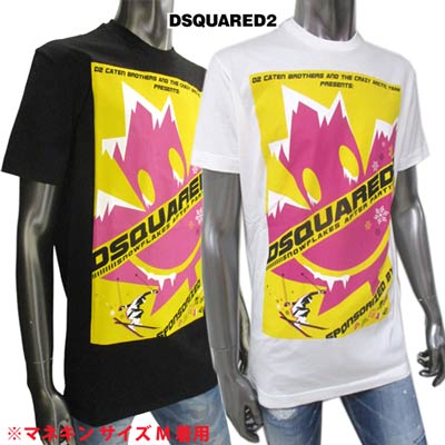 �ǥ��������������� DSQUARED2 ��� �ȥåץ� T����� Ⱦµ ���� 2color �ޥ�����������ʥ��ݥåץ����ץ����դ�T����� ��/�� S74G...