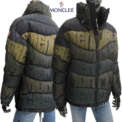 モンクレールグルノーブル MONCLER GRENOBLE メンズ アウター ダウン ジャケット ロゴ LIMMAT 総柄MONCLERロゴ入りカモ柄ダウンジャケット カーキー カモ柄 4189505 C0252 833 (R345800) 91A【送料無料】 【smtb-TK】