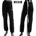 エムエスジーエム MSGM メンズ パンツ ボトムス スウェットパンツ ロゴ MSGMロゴ・サイドライン入りスウェットパンツ 黒 2740MP64 195799...
