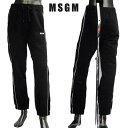 エムエスジイエム エムエスジーエム MSGM メンズ パンツ ボトムス スウェットパンツ ロゴ MSGMロゴ・サイドライン入りスウェットパンツ 黒 2740MP64 195799 99 (R52800/R52600)【送料無料】【smtb-tk】 91A