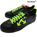 オフホワイト OFF-WHITE メンズ 靴 スニーカー ロゴ ネオンカラーシューレース・アローロゴワッペン付きスニーカー ブラック OMIA042F 19D6...