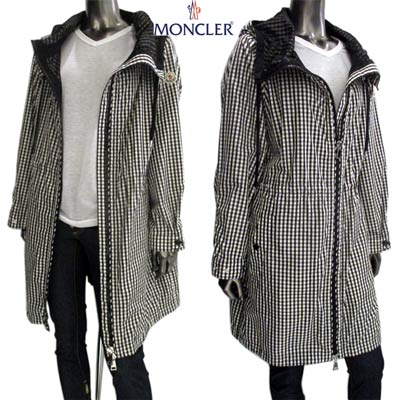 モンクレール新入荷 モンクレール MONCLER レディース アウター ジャケット コート スプリングコート ORTIE ギンガムチェック柄フード付きスプリングコートジャケット 白 黒 4911305 5396L 998 (R170500) EC91A【送料無料】 【smtb-TK】【小売市場価格170500円】のサムネイル