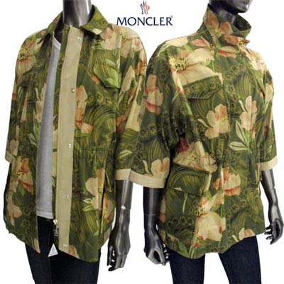 乐天商城 - モンクレール新入荷 モンクレール MONCLER レディース アウター ジャケット TATIN フラワー総柄・ウエスト絞り紐付き七分丈ライトジャケット グリーン 4616705 549AL 820 (R116600) EC91A【送料無料】 【smtb-TK】【小売市場価格116600円】