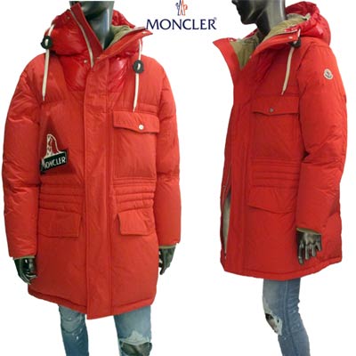 モンクレール MONCLER メンズ アウター ダウン ジャケット コート ロゴ DEDION MONCLERロゴワッペン・サイドジップ付ダウンコート レッド 4236485 C0279 455 (R345000) 91A【送料無料】 【smtb-TK】