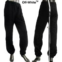 オフホワイト OFF-WHITE メンズ パンツ ボトムス ジョガーパンツ スウェットパンツ OFF-WHITEロゴ入りスウェットパンツ 黒 OMCH020E ...