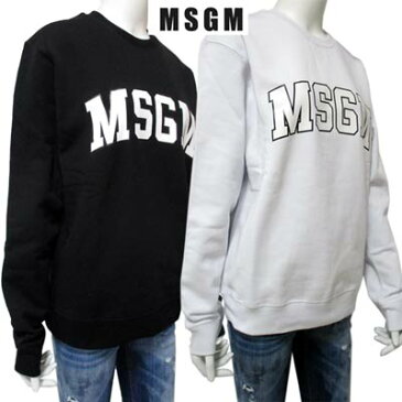 エムエスジーエム MSGM レディース トップス スウェット トレーナー ロゴ 2color フロントMSGMビッグロゴ入りスウェット 白/黒 2741MDM63 195799 01/99 (R31900) 91A【送料無料】 【smtb-TK】