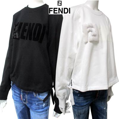 【完売】フェンディ FENDI レディース トップス スウェット トレーナー ロゴ 2color サイド絞りリボン付・ミンクファーFFロゴ付スウェット 白/黒 FS7186 A5GP F0GME/F0ZNM (R199100) 91A【送料無料】 【smtb-TK】のサムネイル
