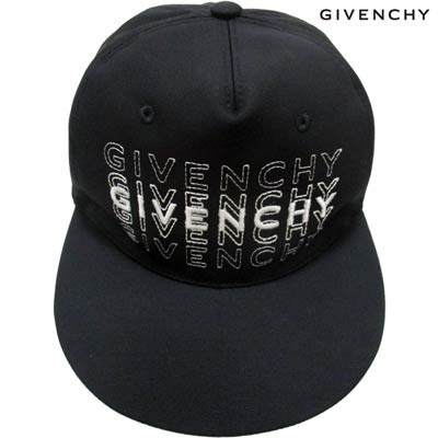 ジバンシー GIVENCHY メンズ 帽子 キャップ ロゴ ユニセックス可 フロントGIVENCHYロゴ刺繍入りキャップ ブラック BPZ003P 03X 001 (R66600) 91A【送料無料】 【smtb-TK】