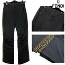 フェンディ FENDI レディース パンツ ボトムス ロゴ サイドFFズッカ柄ライン入りパンツ ブラック FAB183 A8X1 F0GME (R142300) 91A【送料無料】 【smtb-TK】