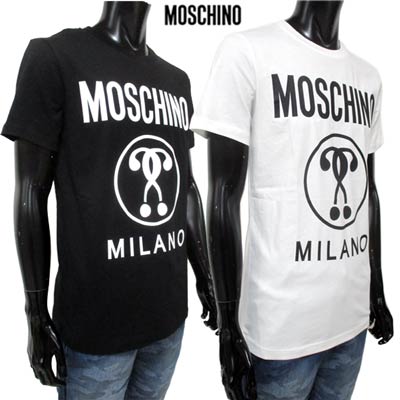 モスキーノ Tシャツ メンズ モスキーノ MOSCHINO メンズ トップス Tシャツ 半袖 ロゴ オーバーサイズ 2color MOSCHINOロゴ・サークルロゴプリント付オーバーサイズTシャツ 白/黒 0706 2040 1001/1555 (R22400/R24200) 02S 春夏 【送料無料】 【smtb-TK】