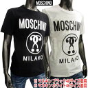 モスキーノ MOSCHINO メンズ トップス Tシャツ 半袖 ロゴ 2color ストレッチ生地 MOSCHINOロゴ・サークルロゴプリントTシャツ 白/黒 0712 2039 1555/1001 (R20900/R24200) 02S 春夏 【送料無料】 【smtb-TK】