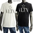 楽天ガッツ ブランドショップヴァレンティノ VALENTINO メンズ トップス Tシャツ 半袖 ロゴ unisex可 2color スターロゴ・VLTNロゴプリント付きTシャツ バレンティノ バレンチノ ヴァレンチノ 白/黒 TV3MG05P 638 A01/0NI （R53900） 02S 春夏 【送料無料】 【smtb-TK】