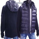 【完売】モンクレール MONCLER メンズ アウター ダウン ジャケット ロゴ MAGLIONE アームポケット・アームロゴ付ニット切り替えしダウンジャケット ネイビー 9416200 9699Z 742 (R159500) GB91A【送料無料】 【smtb-TK】