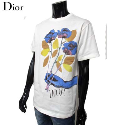 メンズ お元 Diorプリン 花柄 Tシャツ Homme 完売 Dior 通販 ロゴ フロントflower ディオールオム トップス 半袖 Ryanandrosoff Ca