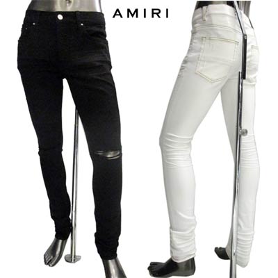 アミリ AMIRI メンズ パンツ ボトムス スキニーパンツ 2color ダメージ・クラッシュ加工スキニーパンツ 白/黒 Y0M01393SD WHITE/BLACK (R129800/R159800/R119900) GB02S 2020年春夏新作 【送料無料】 【smtb-TK】