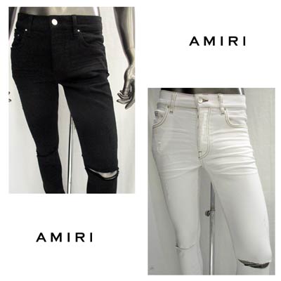 アミリ AMIRI メンズ パンツ ボトムス スキニーパンツ 2color ダメージ・クラッシュ加工スキニーパンツ 白/黒 Y0M01393SD WHITE/BLACK (R129800/R159800/R119900) GB02S 2020年春夏新作 【送料無料】 【smtb-TK】