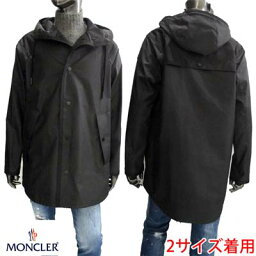 モンクレール モンクレール MONCLER 新入荷 メンズ アウター ジャケット コート MONCLER ENIF 表地ラバーコーティング・アームロゴ・フード付きスプリングコート 黒 4201285 57704 999 (R214500) EC91A【送料無料】 【smtb-TK】 【小売市場価格｜￥214500】