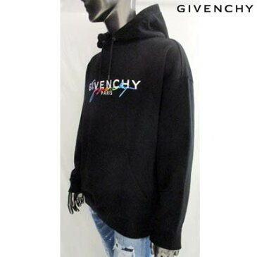 ジバンシー GIVENCHY メンズ トップス パーカー フーディー ロゴ GIVENCHYロゴ・刺繍ロゴ付パーカー ブラック BMJ03D 30AF 001 (R125400) 02S 2020年春夏新作 【送料無料】 【smtb-TK】