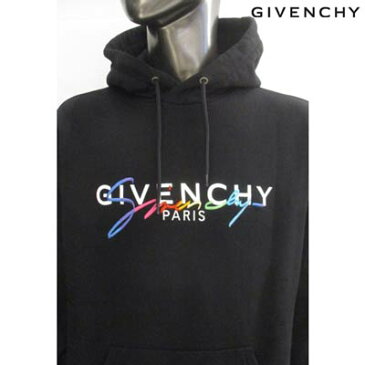 ジバンシー GIVENCHY メンズ トップス パーカー フーディー ロゴ GIVENCHYロゴ・刺繍ロゴ付パーカー ブラック BMJ03D 30AF 001 (R125400) 02S 2020年春夏新作 【送料無料】 【smtb-TK】