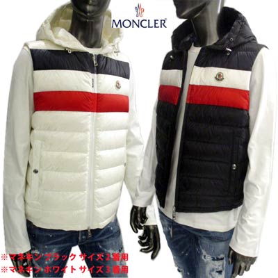 モンクレール MONCLER メンズ アウター ダウン ダウンベスト ロゴ 2color TIMOTHE GILET トリコロールライン・ロゴワッペン付きフード付きダウンベスト 白/黒 1A11400 C0453 032/999 (R128700/R134200) 02S 春夏 【送料無料】 【smtb-TK】のサムネイル