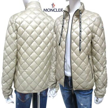 モンクレール MONCLER レディース アウター ダウン ジャケット ロゴ LAN MONCLERロゴシューレース・アーム部分ロゴ入りダイヤブロックライトダウンジャケット ベージュ 1A53400 C0381 20J (R148500) 02S 2020年春夏新作 【送料無料】 【smtb-TK】