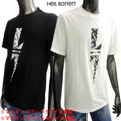【完売】ニールバレット Neil Barrett メンズ トップス Tシャツ 半袖 ロゴ 2color サンダーボルトグラフィティーロゴ付Tシャツ 白/黒 PBJT693S N541S 526/524 (R26000) 02S 春夏【送料無料】 【smtb-TK】のサムネイル