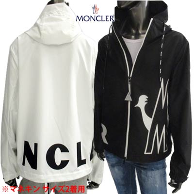 モンクレール MONCLER メンズ アウター ジャケット ロゴ 2color ビッグMONCLERロゴ・シューレースロゴ・ビッグラバーロゴ付マウンテンパーカー 白/黒 1A71500 549ML 040/999 (R141900) 02S 2020年春夏新作 【送料無料】 【smtb-TK】