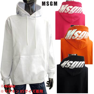 エムエスジーエム MSGM メンズ トップス パーカー フーディー ロゴ 4color ユニセックス