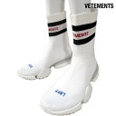 ヴェトモン VETEMENTS メンズ 靴 スニーカー ロゴ リーボックコラボ VETEMENTSロゴ入りソックススニーカー ホワイト 白 MSS18RE1 WHITE 81S (R111200)【送料無料】【smtb-TK】