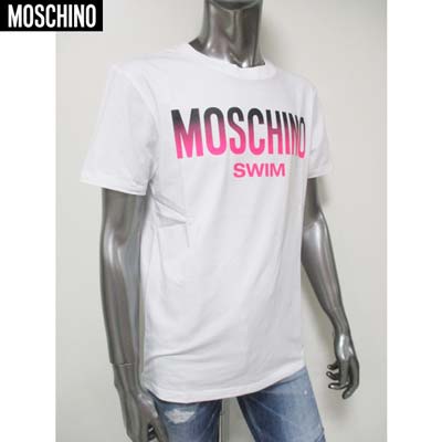 モスキーノ MOSCHINO メンズ トップス 半袖 Tシャツ 2color 蛍光 グラデーションMOSCHINOSWIMロゴ入りTシャツ ブラック/ホワイト 1902 2303 0001 / 0555 (R17800) 02S 春夏 【送料無料】 【smtb-TK】