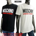 モスキーノ Tシャツ メンズ モスキーノ MOSCHINO メンズ トップス Tシャツ 半袖 ロゴ 2color ビッグMOSCHINOロゴ・ロゴタグ付きTシャツ 白/黒 A1915 8103 1/555 (R18700) 02S 春夏【送料無料】 【smtb-TK】