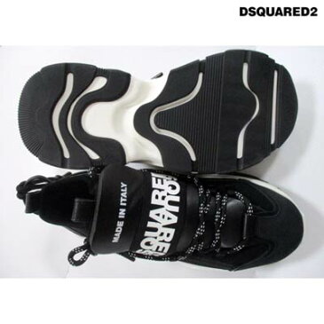 ディースクエアード DSQUARED2 レディース 靴 スニーカー ロゴ 2color DSQUARED2ロゴベルト・かかと部分紐付厚底スニーカー 白/黒 SNW0040 16502617 1062/2124 (R128700) 02S 2020年春夏新作【送料無料】 【smtb-TK】