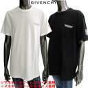 ジバンシー GIVENCHY メンズ トップス Tシャツ 半袖 ロゴ 2color チェスト/左袖口/バックGIVENCHYロゴ付Tシャツ 白/黒 BM70WJ...