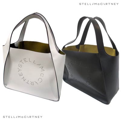 ステラマッカートニー STELLA McCARTNEY レディース 鞄 バッグ トートバッグ 合成皮革使用 ロゴ 2color パンチングレザーロゴ ミニポーチ付フェイクレザートート アイボリー/黒 502793 W8542 9000/1000 (R106700/R119900) 02S 春夏【送料無料】 【smtb-TK】