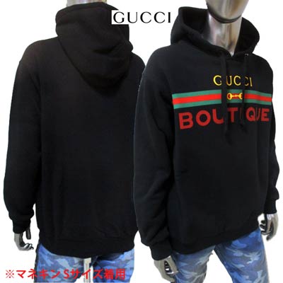 【完売】グッチ GUCCI メンズ トップス パーカー フーディー 長袖 ロゴ GUCCI BOUTIQUEロゴ・シェリーライン・裏起毛パーカー ブラック 623244 XJCKX 1082 (R132000) GB02S 春夏【送料無料】 【smtb-TK】のサムネイル
