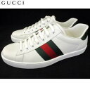 グッチ GUCCI メンズ 靴 スニーカー シェリーライン・ソール部分エンブレムロゴ・かかと部分クロコダイル柄/GUCCIロゴ付きローカットスニーカー ホワイト...
