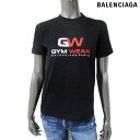 バレンシアガ BALENCIAGA レディース トップス Tシャツ 半袖 ロゴ ※マネキンS着用 BALENCIAGAロゴ・GYM WEARロゴプリント付Tシャ...